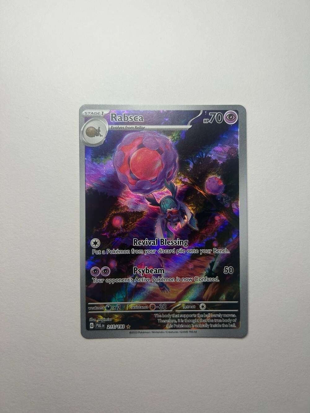 Pokemon Card Rabsca Illustration Rare 215/193